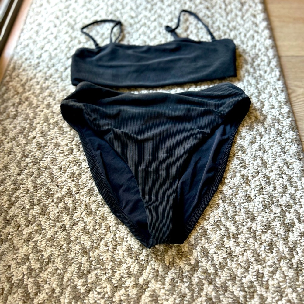 Good American Black Bikini Swim Set